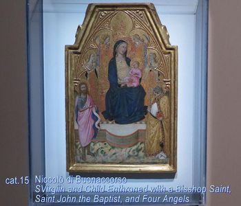 ニッコロ・ディ・ブオナッコルソ《玉座の聖母子と聖司教、洗礼者聖ヨハネ、四天使》 